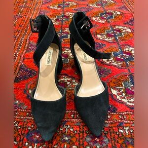 Steve Madden Black Suede Heels / Mules
